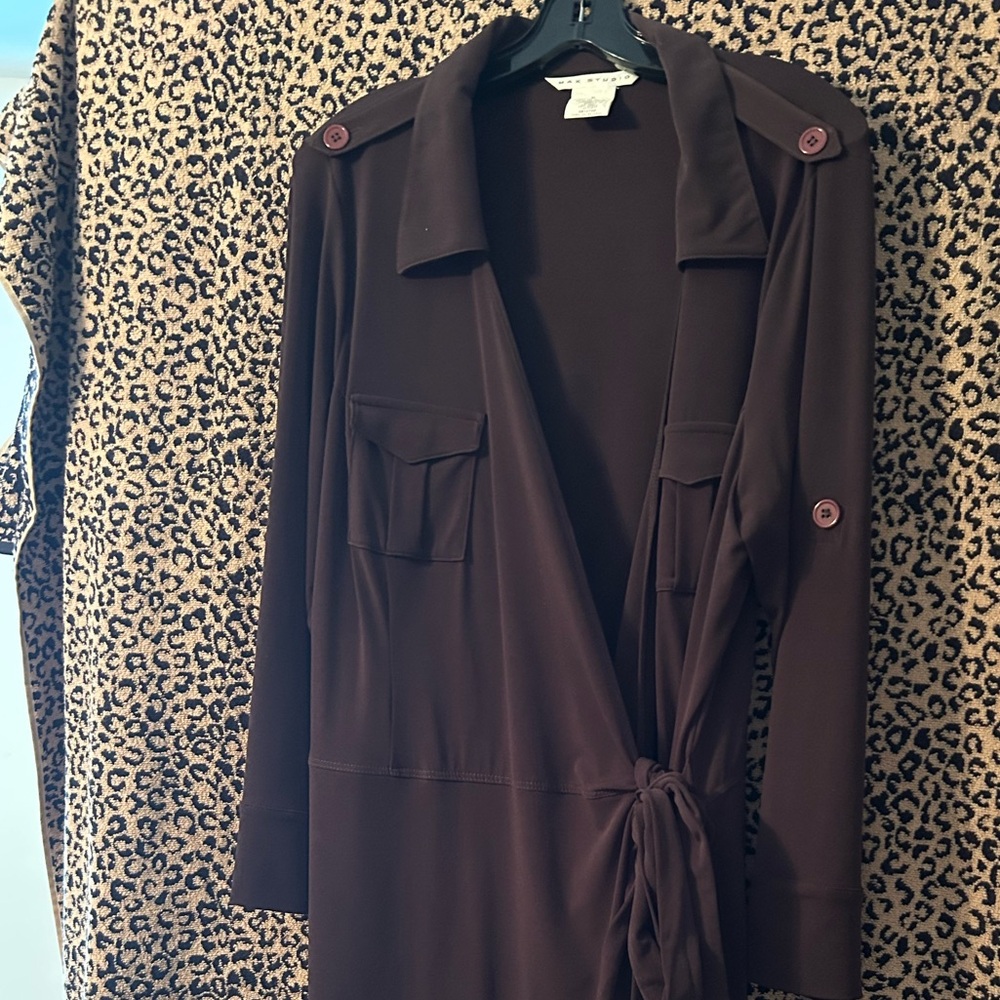 NWOT MAX STUDIO Luxury Designer Wrap Dress - Picture 4 of 10